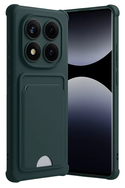 Xiaomi Redmi Note 14 Pro 4G Kelvin Kartvizitli Silikon - Koyu Yeşil