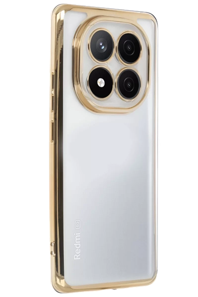 Xiaomi Redmi Note 14 Pro 4G Kılıf Lensli Silikon - Gold