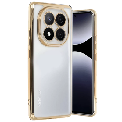 Xiaomi Redmi Note 14 Pro 4G Kılıf Lensli Silikon - Gold