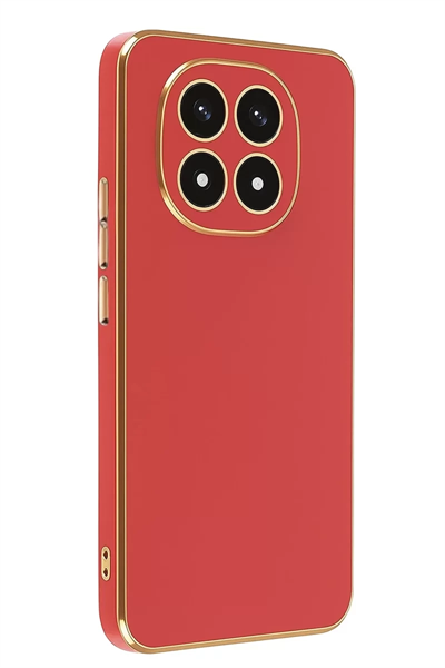 Xiaomi Redmi Note 14 Pro 4G Kılıf Volet Silikon - Kırmızı