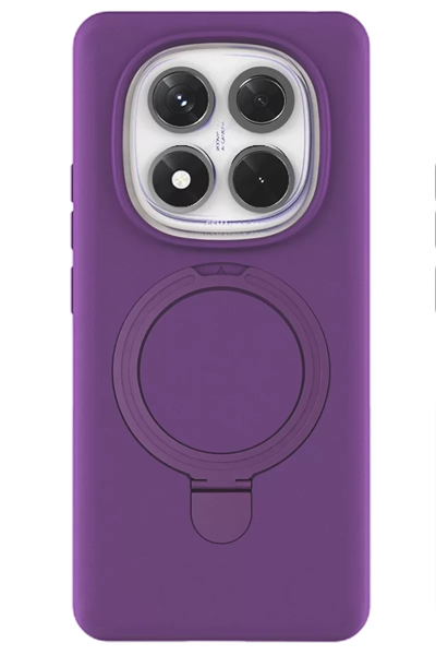 Xiaomi Redmi Note 14 Pro 4G Regal Magsafe Standlı Kapak - Derin Mor