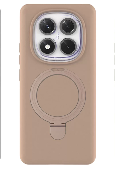 Xiaomi Redmi Note 14 Pro 4G Regal Magsafe Standlı Kapak - Çöl Titanyum