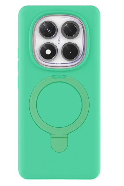 Xiaomi Redmi Note 14 Pro 4G Regal Magsafe Standlı Kapak - Yeşil