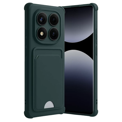 Xiaomi Redmi Note 14 Pro 5G Kelvin Kartvizitli Silikon - Koyu Yeşil