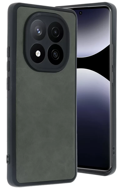 Xiaomi Redmi Note 14 Pro 5G Kılıf Aras Deri Kapak - Koyu Yeşil