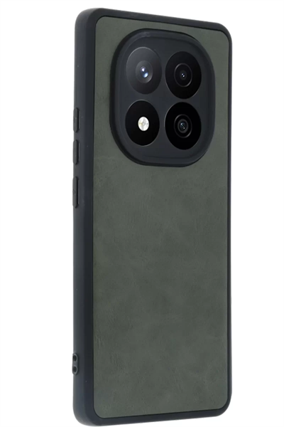 Xiaomi Redmi Note 14 Pro 5G Kılıf Aras Deri Kapak - Koyu Yeşil