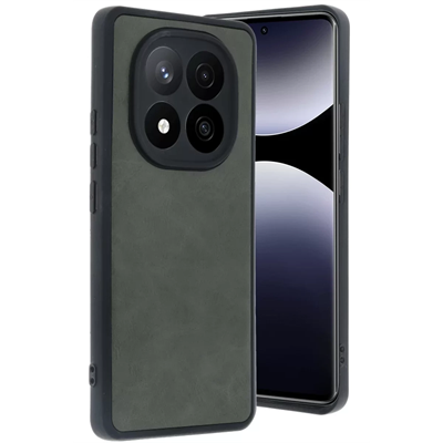Xiaomi Redmi Note 14 Pro 5G Kılıf Aras Deri Kapak - Koyu Yeşil