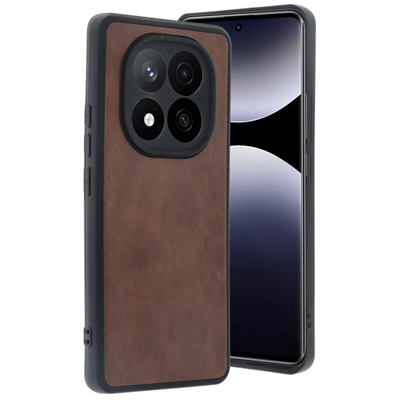 Xiaomi Redmi Note 14 Pro 5G Kılıf Aras Deri Kapak - Taba