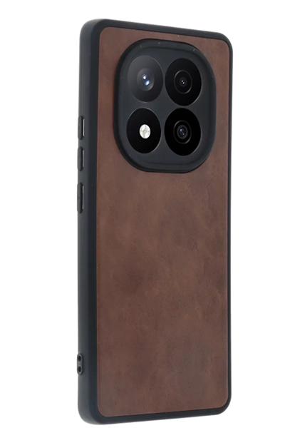 Xiaomi Redmi Note 14 Pro 5G Kılıf Aras Deri Kapak - Taba