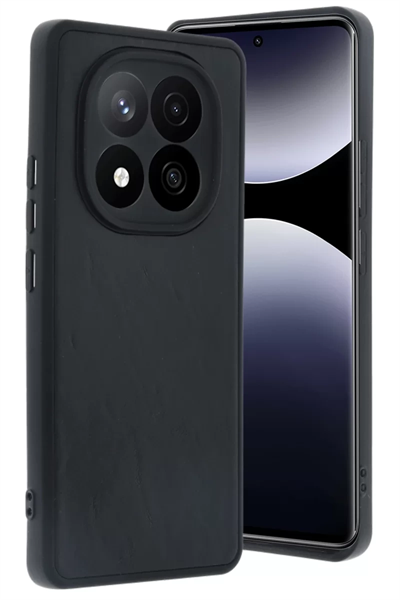 Xiaomi Redmi Note 14 Pro 5G Kılıf Aras Deri Kapak - Siyah