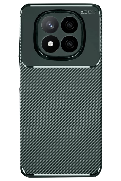Xiaomi Redmi Note 14 Pro 5G Kılıf Auto Focus Karbon Kapak - Koyu Yeşil