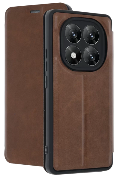 Xiaomi Redmi Note 14 Pro 5G Kılıf Flip Cover - Taba