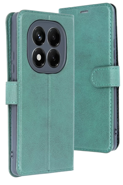Xiaomi Redmi Note 14 Pro 5G Kılıf Trend S Plus Kapaklı Kılıf - Yeşil