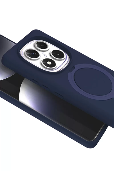 Xiaomi Redmi Note 14 Pro 5G Regal Magsafe Standlı Kapak - Lacivert