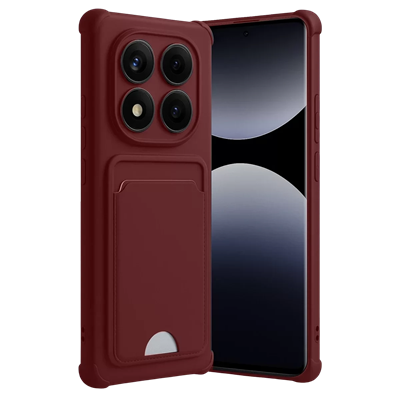 Xiaomi Redmi Note 14 Pro Plus Kelvin Kartvizitli Silikon - Bordo