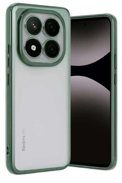 Xiaomi Redmi Note 14 Pro Plus Kılıf Lensli Silikon - Yeşil