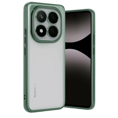 Xiaomi Redmi Note 14 Pro Plus Kılıf Lensli Silikon - Yeşil