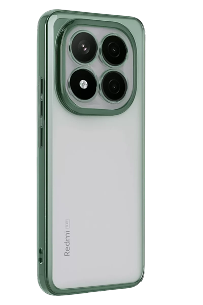 Xiaomi Redmi Note 14 Pro Plus Kılıf Lensli Silikon - Yeşil