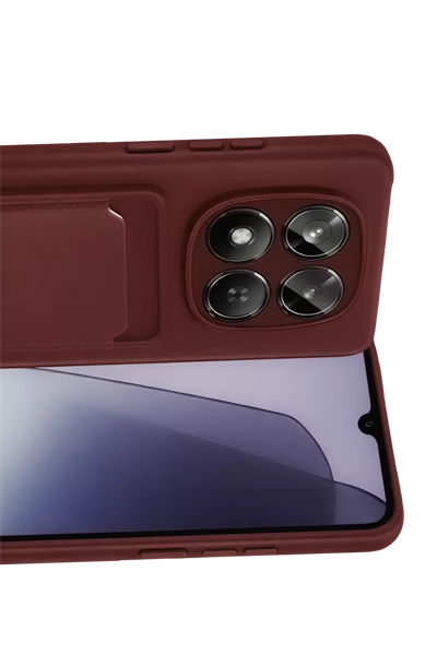 Xiaomi Redmi Note 15 Pro 4G Kelvin Kartvizitli Silikon - Bordo