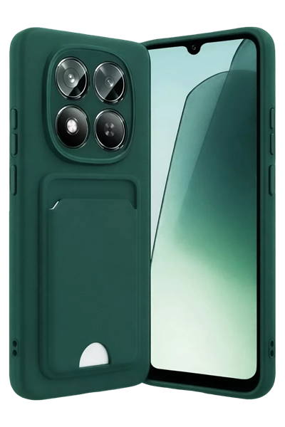 Xiaomi Redmi Note 15 Pro 4G Kelvin Kartvizitli Silikon - Koyu Yeşil