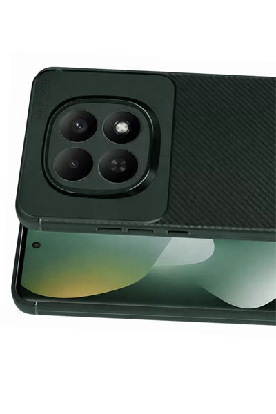 Xiaomi Redmi Note 15 Pro 5G Auto Focus Karbon Kapak - Koyu Yeşil