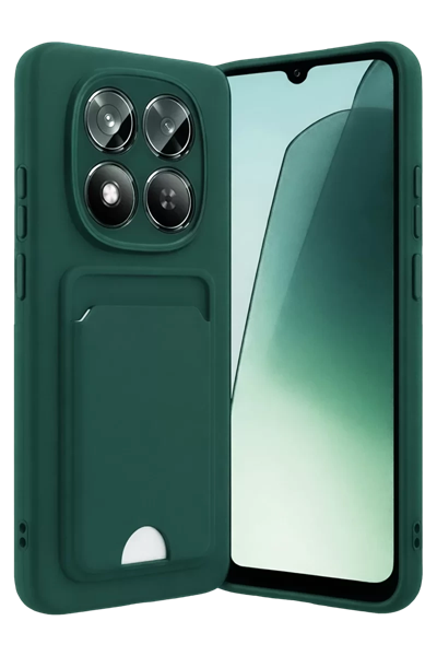 Xiaomi Redmi Note 15 Pro 5G Kelvin Kartvizitli Silikon - Koyu Yeşil
