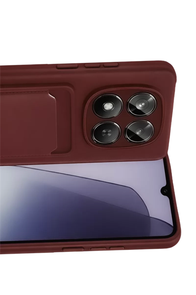 Xiaomi Redmi Note 15 Pro 5G Kelvin Kartvizitli Silikon - Bordo