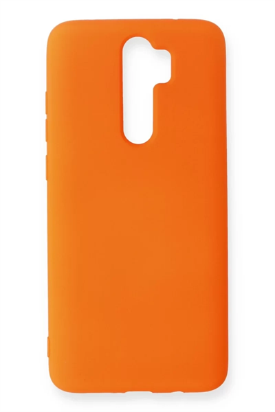 Xiaomi Redmi Note 8 Pro Kılıf Nano içi Kadife Silikon - Turuncu