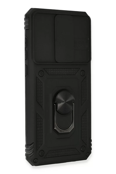 Xiaomi Redmi Note 8 Pro Kılıf Pars Lens Yüzüklü Silikon - Siyah
