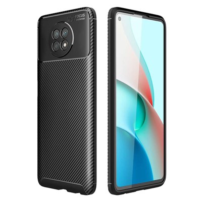 Xiaomi Redmi Note 9 5G Kılıf Auto Focus Karbon Kapak - Siyah
