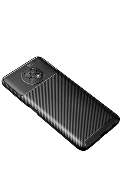 Xiaomi Redmi Note 9 5G Kılıf Auto Focus Karbon Kapak - Siyah