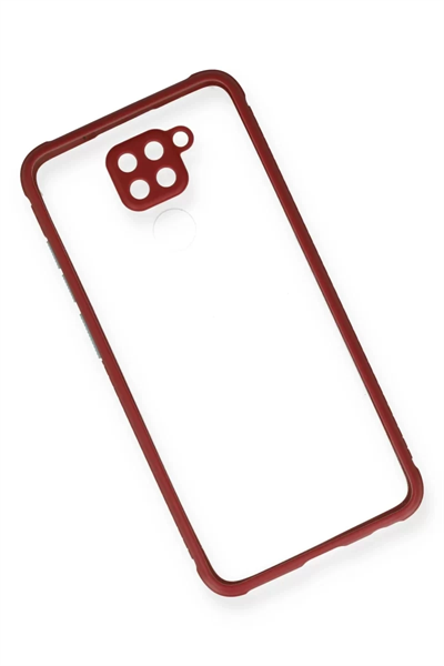 Xiaomi Redmi Note 9 Kılıf Miami Şeffaf Silikon - Fuşya