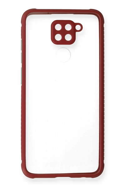Xiaomi Redmi Note 9 Kılıf Miami Şeffaf Silikon - Fuşya