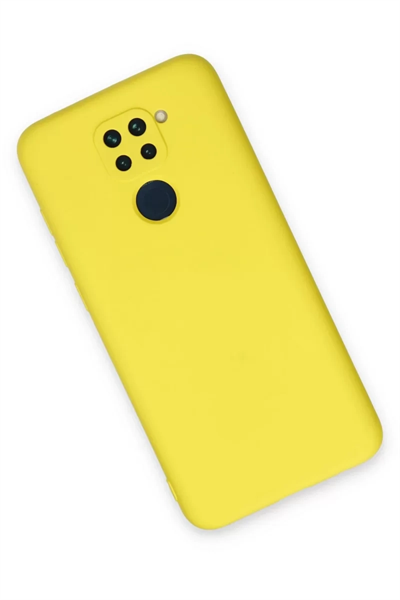 Xiaomi Redmi Note 9 Kılıf Nano içi Kadife Silikon - Sarı