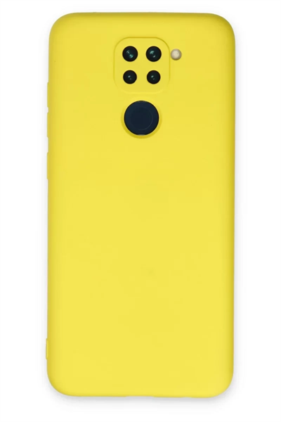Xiaomi Redmi Note 9 Kılıf Nano içi Kadife Silikon - Sarı
