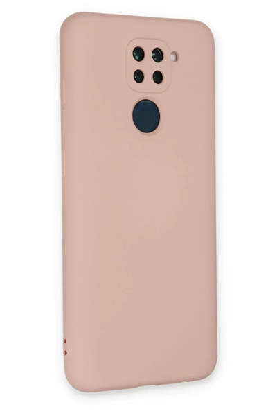 Xiaomi Redmi Note 9 Kılıf Nano içi Kadife Silikon - Pudra