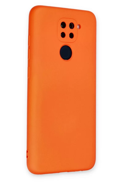 Xiaomi Redmi Note 9 Kılıf Nano içi Kadife Silikon - Turuncu