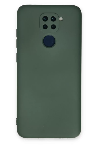 Xiaomi Redmi Note 9 Kılıf Nano içi Kadife Silikon - Koyu Yeşil