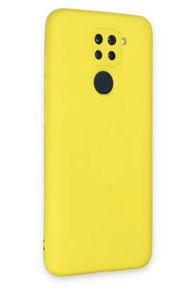Xiaomi Redmi Note 9 Kılıf Nano içi Kadife Silikon - Sarı