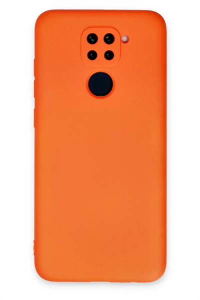 Xiaomi Redmi Note 9 Kılıf Nano içi Kadife Silikon - Turuncu