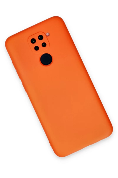 Xiaomi Redmi Note 9 Kılıf Nano içi Kadife Silikon - Turuncu