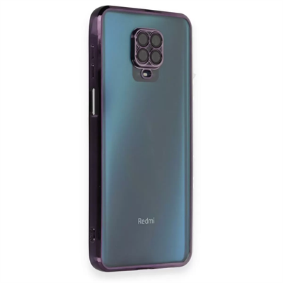 Xiaomi Redmi Note 9 Pro Kılıf Lensli Silikon - Mor
