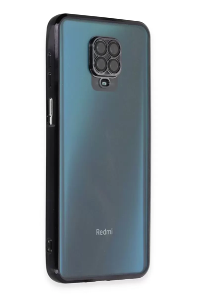 Xiaomi Redmi Note 9 Pro Kılıf Lensli Silikon - Siyah