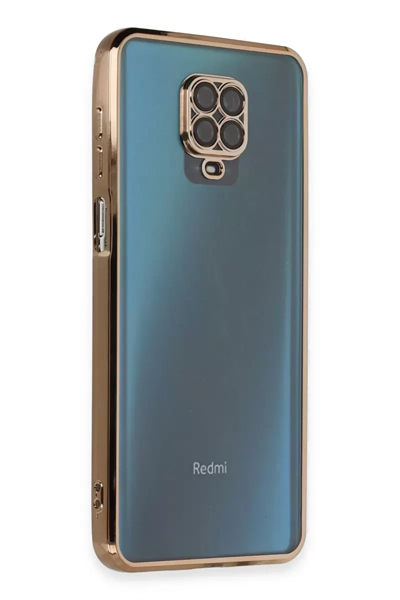 Xiaomi Redmi Note 9 Pro Kılıf Lensli Silikon - Gold