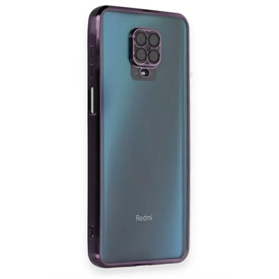 Xiaomi Redmi Note 9 Pro Kılıf Lensli Silikon - Mor