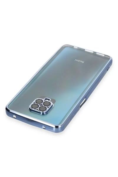 Xiaomi Redmi Note 9 Pro Kılıf Lensli Silikon - Açık Mavi