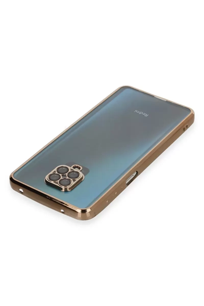 Xiaomi Redmi Note 9 Pro Kılıf Lensli Silikon - Gold