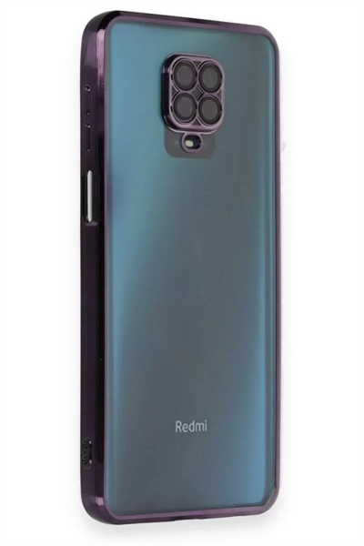 Xiaomi Redmi Note 9 Pro Kılıf Lensli Silikon - Mor