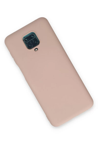 Xiaomi Redmi Note 9 Pro Kılıf Nano içi Kadife Silikon - Pudra