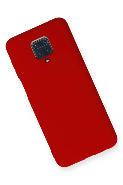 Xiaomi Redmi Note 9 Pro Kılıf Nano içi Kadife Silikon - Kırmızı